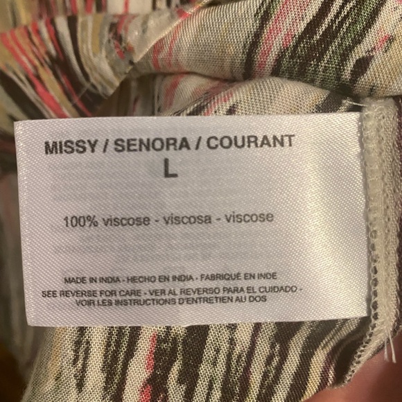 Nine West Button Down Linen Feel Blouse - Picture 8 of 8